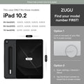 ZUGU CASE for 10.2 Inch iPad 9th Generation Case 7th / 8th Generation Case (2021/2020/2019) | Protective, Thin, Sleek Design, Magnetic Stand, Sleep/Wake Cover | Magnetic Cover | Black