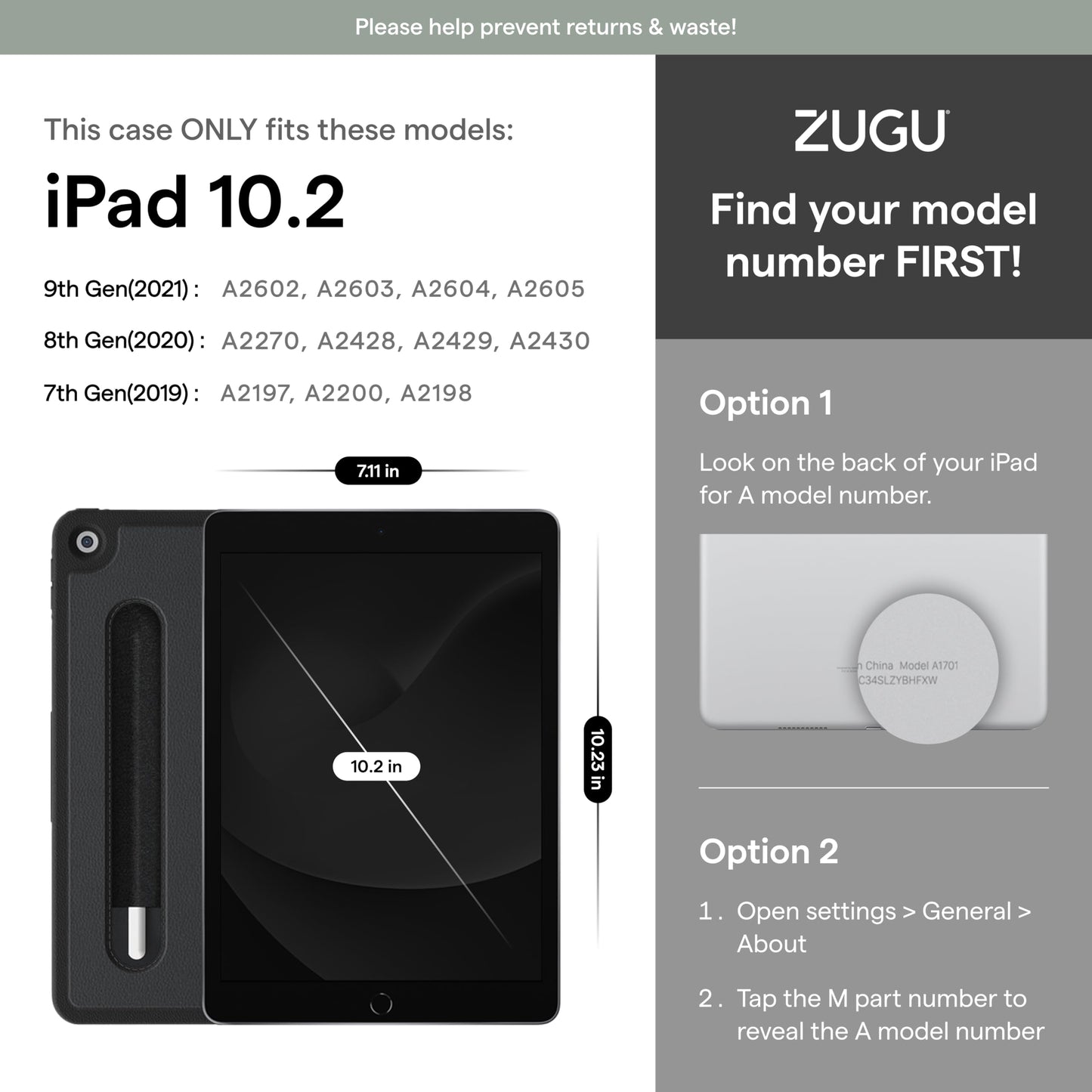 ZUGU CASE for 10.2 Inch iPad 9th Generation Case 7th / 8th Generation Case (2021/2020/2019) | Protective, Thin, Sleek Design, Magnetic Stand, Sleep/Wake Cover | Magnetic Cover | Desert Rose