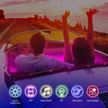 Interior Car Lights, Abnija Car LED Strip Light 48 LED DIY 16 Million Colors Microphone App Control Smart Phone Music Sync RGB Under Dash Waterproof Car Lighting Kit with Car Charger, USB DC 12V