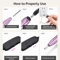 MelodySusie Electric Nail Drill Machine,PC120I Portable Electric Nail File Efile Set for Acrylic Gel Nails, Manicure Pedicure Tool with Nail Drill Bits Sanding Bands (Purple)