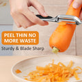 TACGEA Vegetable Peeler for Kitchen, Potato Peelers for Fruit Straight Blade, Durable Non-Slip Handle, Set of 2