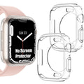 [2 Pack] Goton Bumper Case for Apple Watch Series SE2 SE 6 5 4 40mm, Ultra Thin Soft TPU Shockproof Case Cover Bumper Protector for iWatch Accessories (No Screen Protector) 40mm Clear+Clear