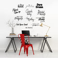 12 Pieces Inspirational Wall Decals Stickers Quotes Peel and Stick Vinyl Wall Decals Classroom Decals for Walls Motivational Saying Positive Wall Stickers for Bedroom Office Teen Dorm Art Decor