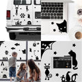 Light Switch Decals Vinyl Socket Outlet Decals Switches Decorations Funny Stickers for Wall Removable Switch Light Stickers Cute Black Pattern Vinyl Decals for Switches Socket Stickers