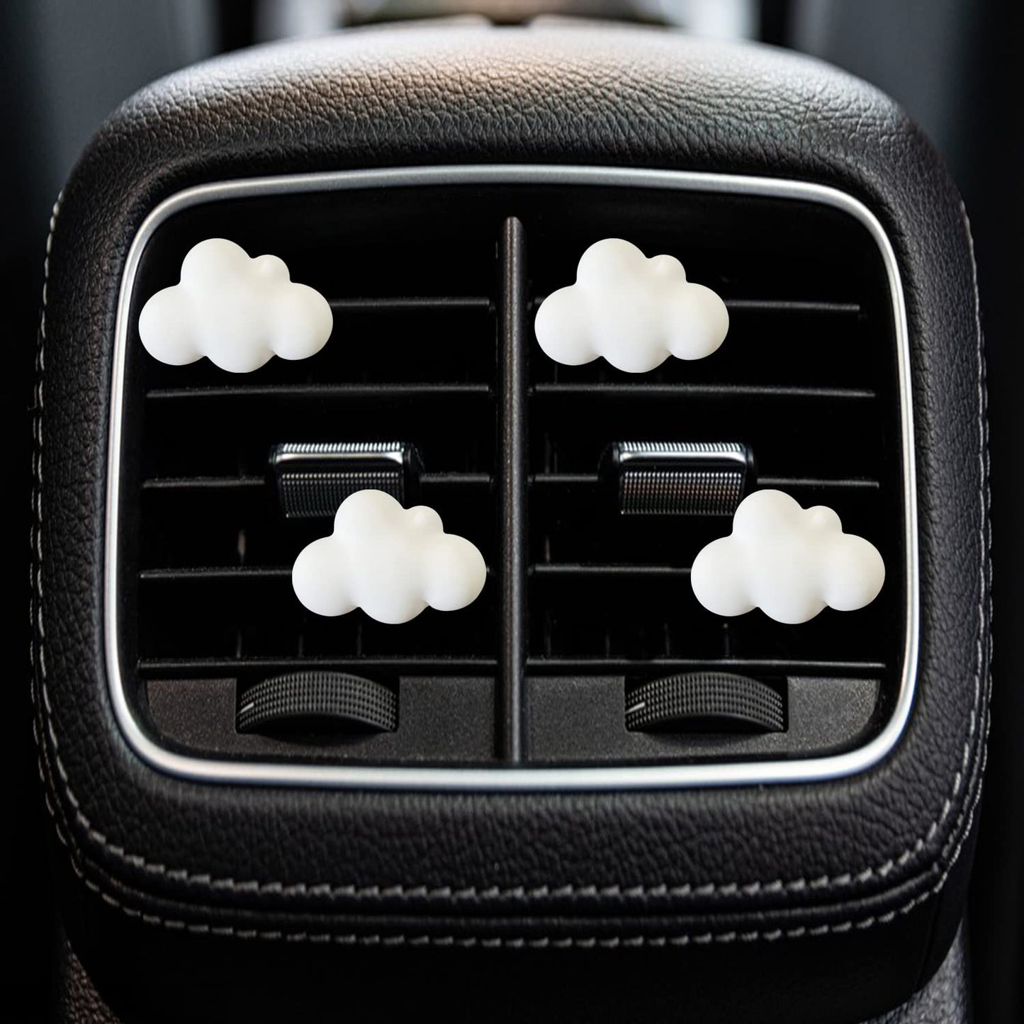 4 Pcs Cloud Air Vent Clips, Cute Cloud Car Air Fresheners Vents Clips Funny Car Diffuser Vent Clips Car Interior Decor Charm Cute Car Accessories Car Decoration for Women