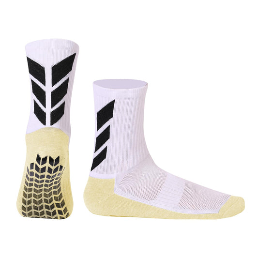 Chaussettes antidérapantes MENDENG pour hommes et jeunes, chaussettes antidérapantes pour hommes, chaussettes de football, de basket-ball, d'hôpital, de sport, 1 paire, blanches