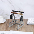 2pcs Squat Rack Pen Holder, Squat Rack Office Decor Mini Barbell Rack Pen Holder Desktop Squat Rack Pen Holder with Weights & Barbells for Office Gym Decorations for Fitness Weightlifting Lovers