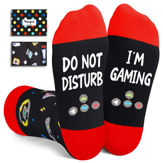 Cadeaux de jeu pour les adolescents joueurs - Chaussettes de jeu amusantes Chaussettes de jeu vidéo Cadeaux de Noël pour les enfants de 4 à 6 ans