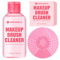 CharmCherry Makeup Brush Cleaner Kit (5 fl.oz), Clean Makeup Brush Cleaner Solution, Makeup Brush Cleaner, Makeup Brush Shampoo, Beauty Sponge, Powder Puff, Makeup Brush Cleanser with Cleaning Mat