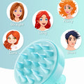 HEETA Shampoo Scalp Brush Massager Hair Growth, Scalp Scrubber with Soft Silicone Bristles for Hair Growth & Dandruff Removal, Hair Brush for Scalp Exfoliator, Green