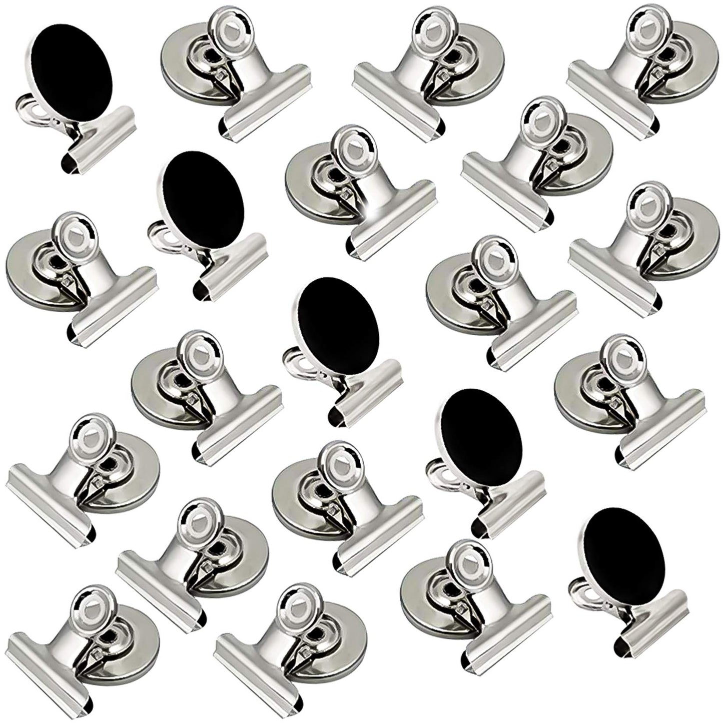 VNDUEEY 20 Pack Fridge Magnets Refrigerator Magnets, Strong Magnetic Clips for Whiteboard, Magnet Clips for Fridge, Locker, Office, Photo Displays, Heavy Duty Magnetic Clips (30mm Wide)