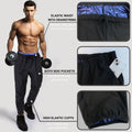 Sauna Shorts for Men Sweat Pants with Drawstring, Heat Trapping Sweat Shorts Sauna Suit for Men Workout Gym Exercise