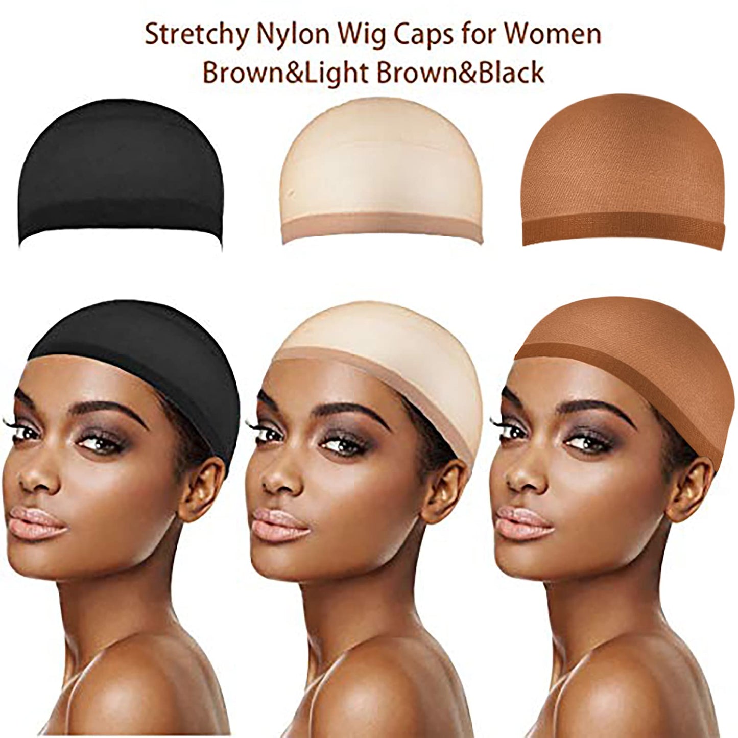 Smilco 30 Pieces Wig Caps, Wig Caps for Women Lace Front Wig Stocking Caps for Wigs Nude Wig Cap (Three colors)…