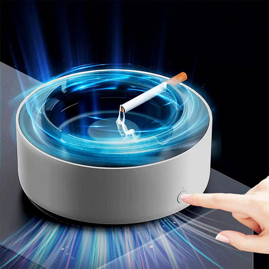 2 in 1 Multifunctional Ashtray,Indoor Ashtray - Air Purifier Ashtray with Filter, Best for Home Car or Office (Grey)