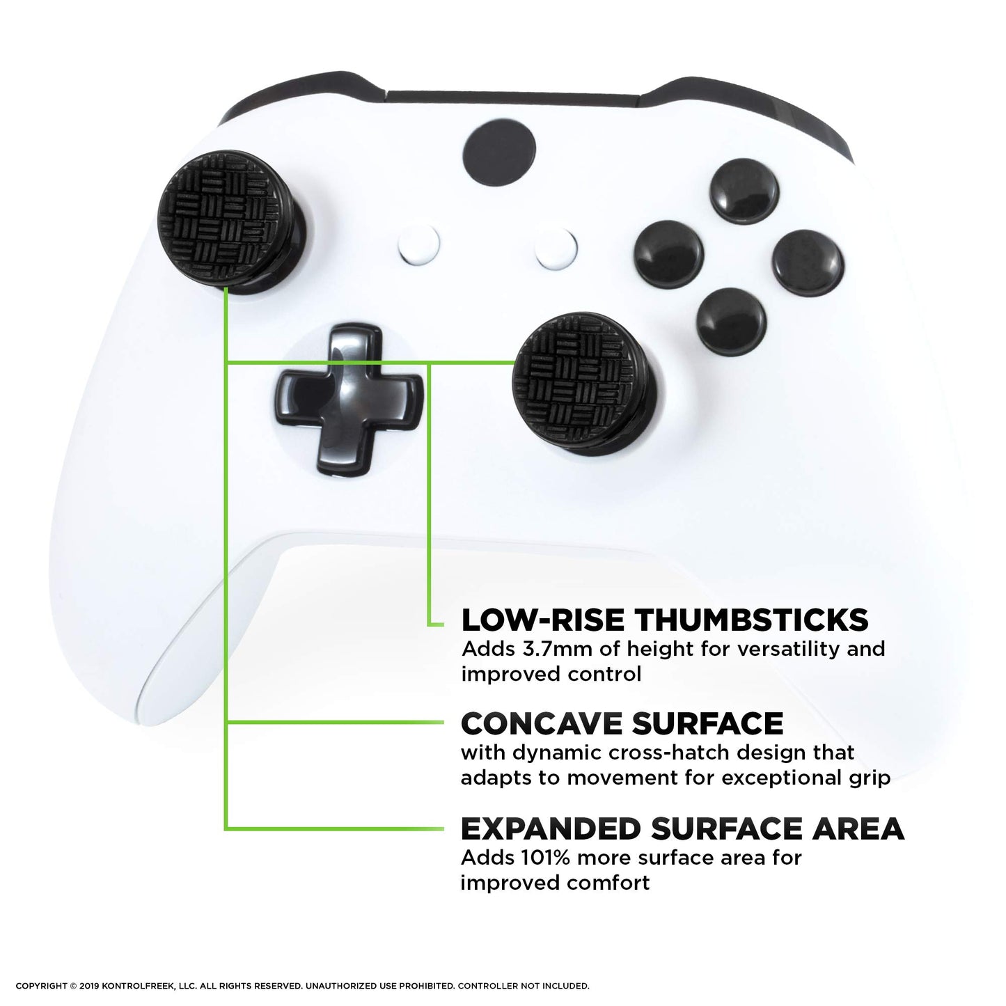 KontrolFreek Omni for Xbox One and Xbox Series X Controller | 2 Performance Thumbsticks | 2 Low-Rise Concave | Black