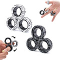 6 Pcs Magnetic Rings Fidget Toys for Teens, Adults & Kids ADHD Fidget Toy Pack for Anxiety Relief,Coolest Gifts for Teen Boys,Christmas Stocking Stuffers Gifts for Kids 8 9 10 11+ Year Old Boy & Girl