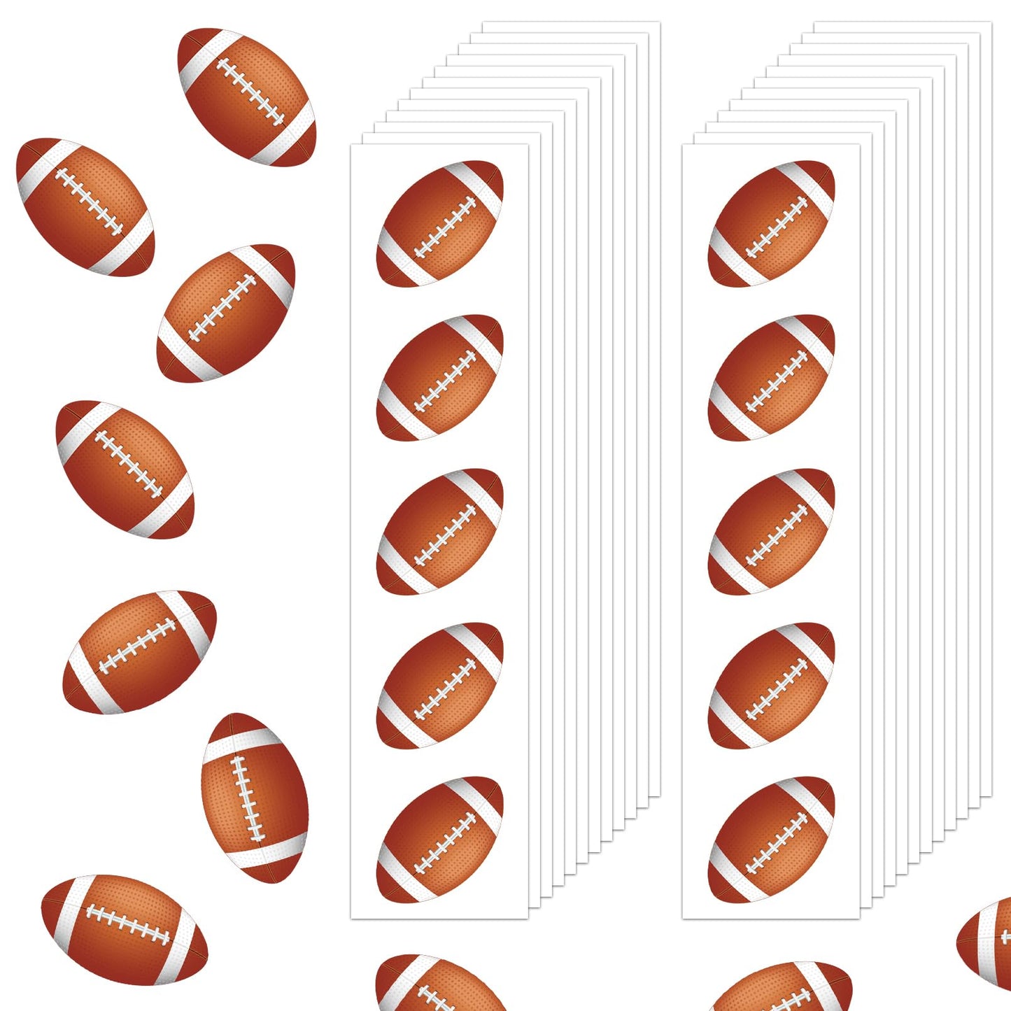 120 Pcs Football Stickers Vinyl, Football Helmet Stickers for Water Bottle Kids Boys, Sports Ball Decals Waterproof for Football Sports Party Favor Supply Reward Pride Planner Calendar DIY Craft