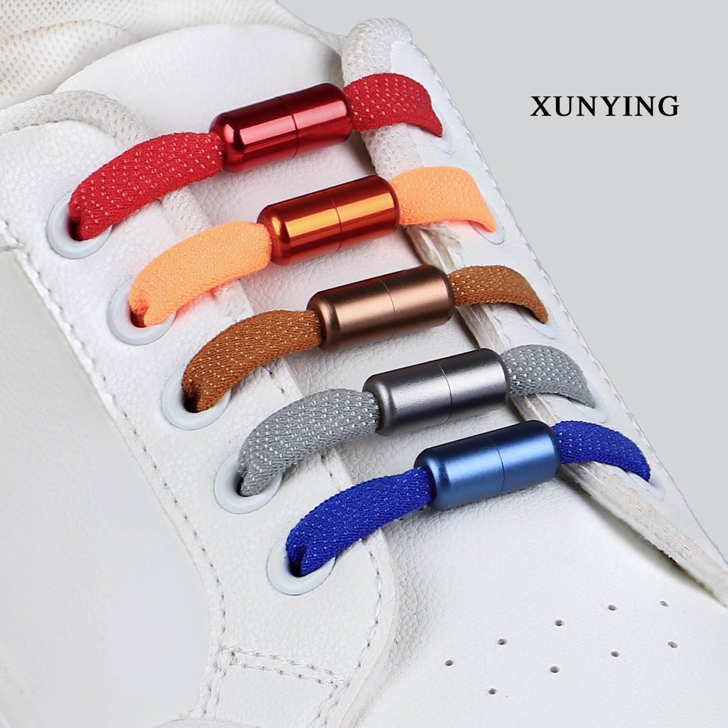 XUNYING Elastic No Tie Shoe Laces for Kids and Adults,Tieless Shoelaces for Sneakers,Black shoelaces for boots,White Shoe Lace for Running and Active Sports(black).