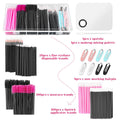 Disposable Makeup Applicators Kit, Shynek Makeup Mixing Tray with Disposable Makeup Accessories Tools for Makeup Artist Mascara Wands, Lip Applicators, Hair Clips with Organizer Box