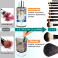 Makeup Brush Cleaner Machine, Automatic Cosmetic Brush Cleaner Makeup Brush with Brush Clean Mat，Electric Makeup Brush Cleaner Tools for All Size Makeup Brush