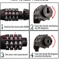 Cable de bloqueo de bicicleta, combinación de bloqueo de bicicleta de 4 dígitos de 3 pies de largo, bloqueo de bicicleta antirrobo reiniciable para scooter eléctrico