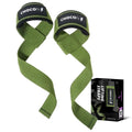 Chocofit Lifting Straps for Men & Women | 18-Inch Wrist Straps for Weightlifting | 4mm Wrist Pad Support | Weightlifting Straps for Deadlift, Pull-Ups & Shrugs | Non-Slip Deadlift Straps & Gym Grips (Military Green)