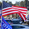 American Flag 3x5 FT 210D For Outside 100% Made In USA Most Durable, Heavy Duty Spun Polyester, Luxury Embroidered Star with Brightly Colored Brass Grommets Premium US Flag