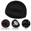 Gorro de seda para hombre, gorro de seda satinada con ondas para dormir, gorros de seda con banda elástica Durags para ondas de 360, 540 y 720 grados, gorro de ducha para dormir, gorro de seda para el cabello para hombres y mujeres (negro)