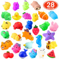 nobasco Squishies, 28 Pack Mochi Squishy Toys - Kawaii Cat Squishys Slow Rising Animals - Party Favors, Goodie Bag, Birthday Gifts, Mini Squishies Stress Reliever Toy Pack