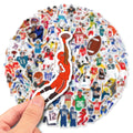 100pcs Football Stickers for Kids, Cool Sport Football Waterproof Vinyl Decal for Girl Teen Adult Water Bottle Laptop Phone Computer Skateboard Luggage Notebook (Football)