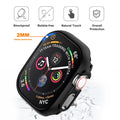 Jaroco - Juego de 2 fundas protectoras para Apple Watch Series SE2 SE 6 5 4 40 mm (sin protector de pantalla), delgadas y a prueba de golpes, para accesorios iWatch S6/S5/S4/SE de 40 mm, color negro y transparente