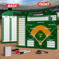 POVZCV Magnetic Baseball Lineup Board for Dugout, Double-Sided Baseball Dry Erase Coaching Broad with 30pcs Baseball Lineup Cards and Erasable Pen, Baseball Coaching Accessories