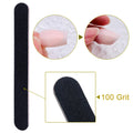 HeeYaa Nail File 10 PCS Professional Double Sided 100/180 Grit Nail Files Emery Board Black Manicure Pedicure Tool and Nail Buffering Files