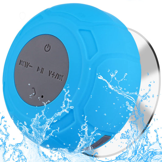 Annlend Waterproof Bluetooth Shower Speaker Portable Wireless Water-Resistant Speaker Suction Cup,Built-in Mic Gifts for Kids Speakerphone for iPhone Phone Tablet Bathroom Kitchen - Blue