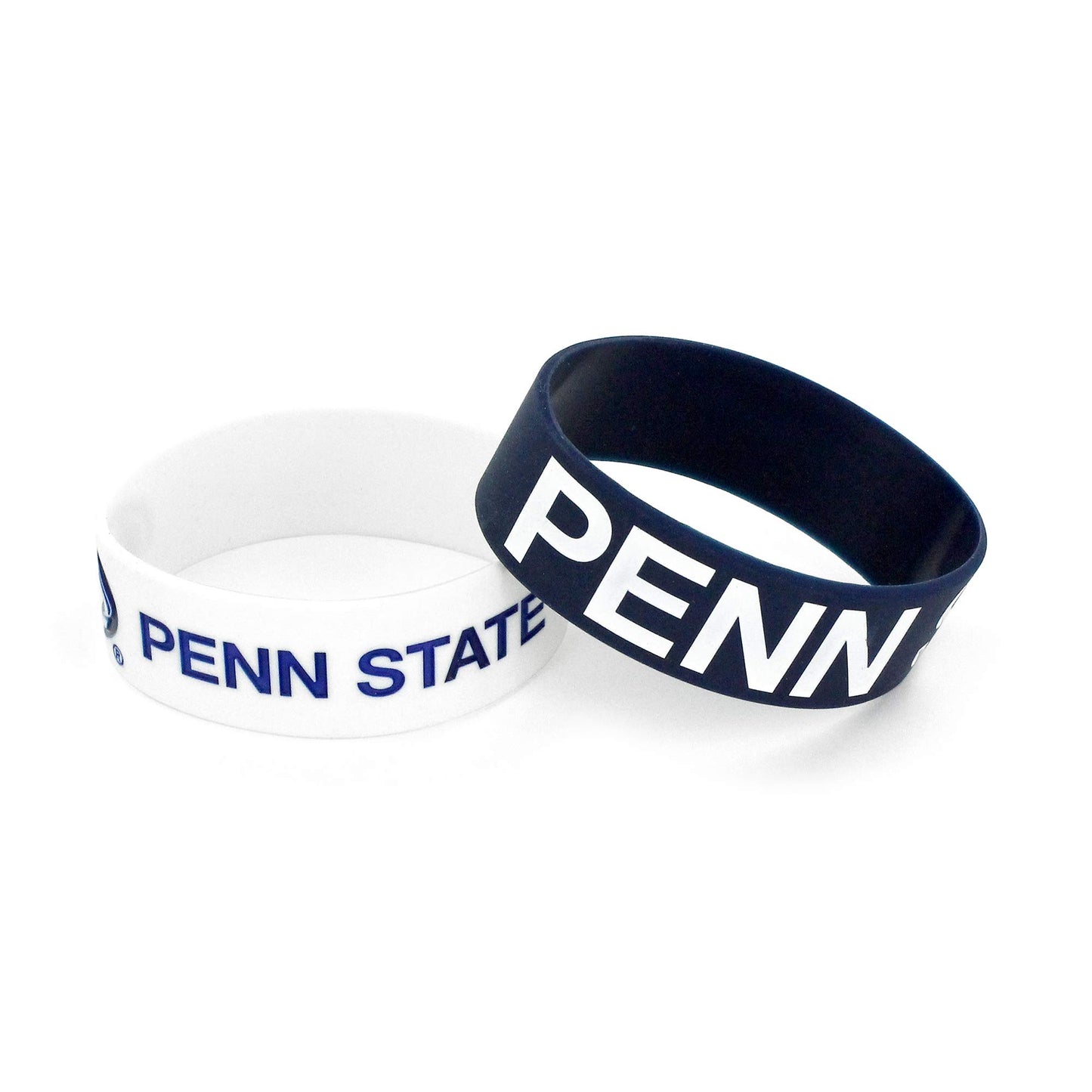 Pulsera de silicona de los Nittany Lions de la Universidad Estatal de Pensilvania de la NCAA, paquete de 2