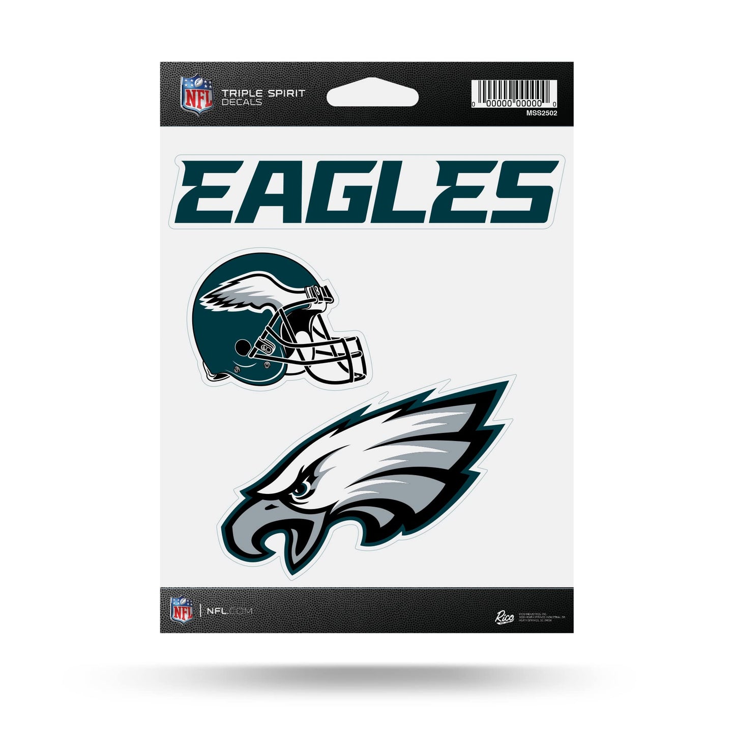 Rico Industries NFL Philadelphia Eagles Triple Spirit Stickers Triple Sticker Sheet