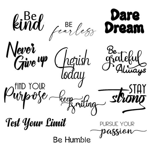 12 Pieces Inspirational Wall Decals Stickers Quotes Peel and Stick Vinyl Wall Decals Classroom Decals for Walls Motivational Saying Positive Wall Stickers for Bedroom Office Teen Dorm Art Decor