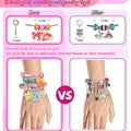 Kit para hacer pulseras con dijes para niñas: kit para hacer joyas con unicornios, kit para manualidades, kit para hacer pulseras con dijes, regalos creativos de cumpleaños para niñas de 6, 7, 8, 9, 10, 11 y 12 años, juguetes para niñas pequeñas