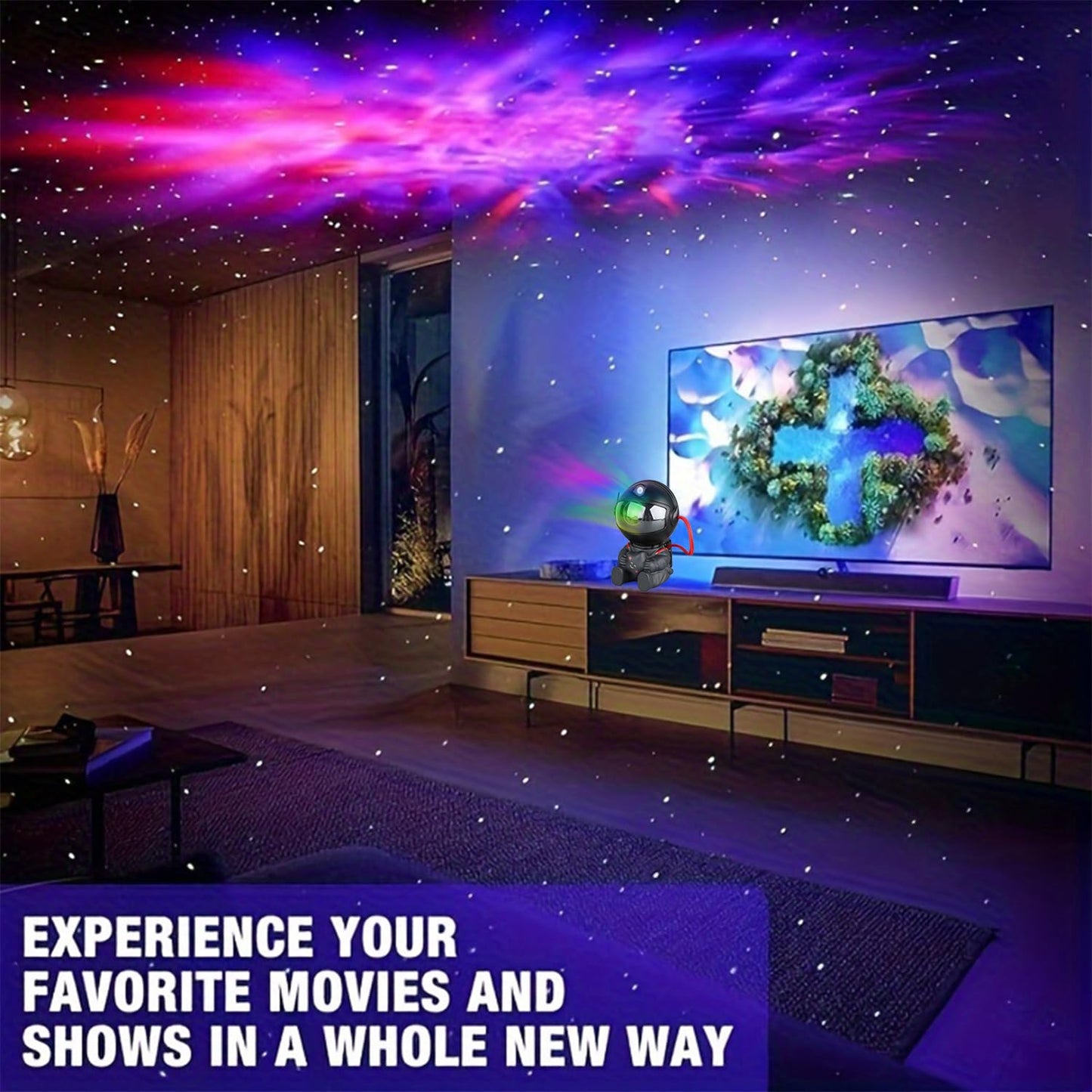 Astronaut Star Projector, Star Projector Galaxy Light for Kids，8 Modes Remote and 270° Adjustable Led Lights for Bedroom, Girls Room Decoration, Home Theater, Ceiling, Timer(Original Black)