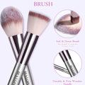 Makeup Brushes with Case, 20PCs Travel Makeup Brush Set, Foundation Concealer Blush Eyeshadow Brush Set Contour Powder Eyebrow Eyelash Brush Kit with Led Light Mirror Holder & 2 Powder Puff-Champagne