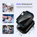 Goton Privacy Waterproof Case Compatible for Apple Watch Screen Protector 46mm 42mm 45mm 44mm 41mm 40mm Ultra 2 49mm SE Series 10 9 8 7 6 5 4, Anti Spy Face Cover Back Bumper for iWatch Accessories