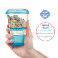 Vasos para cereales para llevar de INOGIH Vaso portátil para desayuno Vaso para cereales para llevar con cuchara (azul)