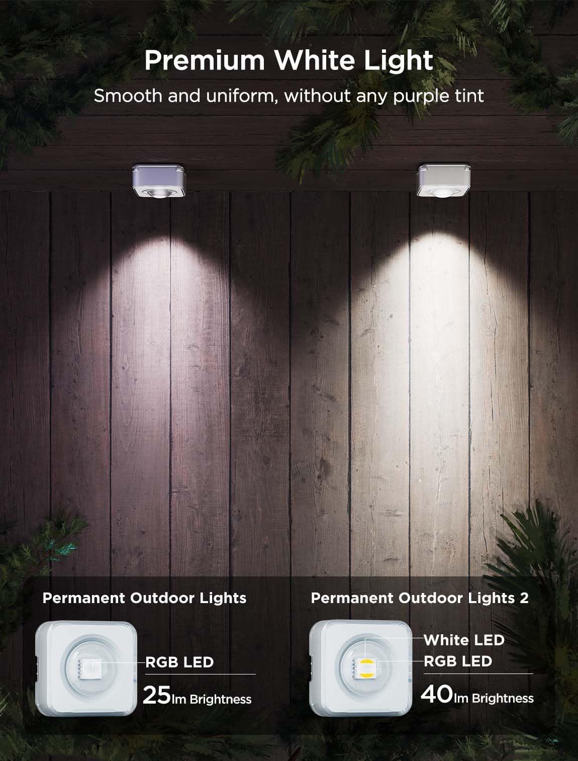 Govee Permanent Outdoor Lights 2, 100ft RGBIC Outdoor Lights with 72 LED Lights, IP67 Waterproof, 100 Scene Modes with 40lm White for Outdoor Decorations, Works with Alexa, Google Assistant, White