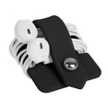 Estuche para auriculares Organizador de cables Soporte para auriculares Estuche para auriculares Enrollador de auriculares Organizador de cables Organizador de cables Negro