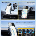 Rorhxia 3-in-1 Phone Mount for Car [2024 Most Stable and Flexible Suction Cup] Vent Dashboard Windshield Cell Phone Holder Car Fit for iPhone 15 14 13 12 Pro Max Samsung S23 S22 S21 All Phone