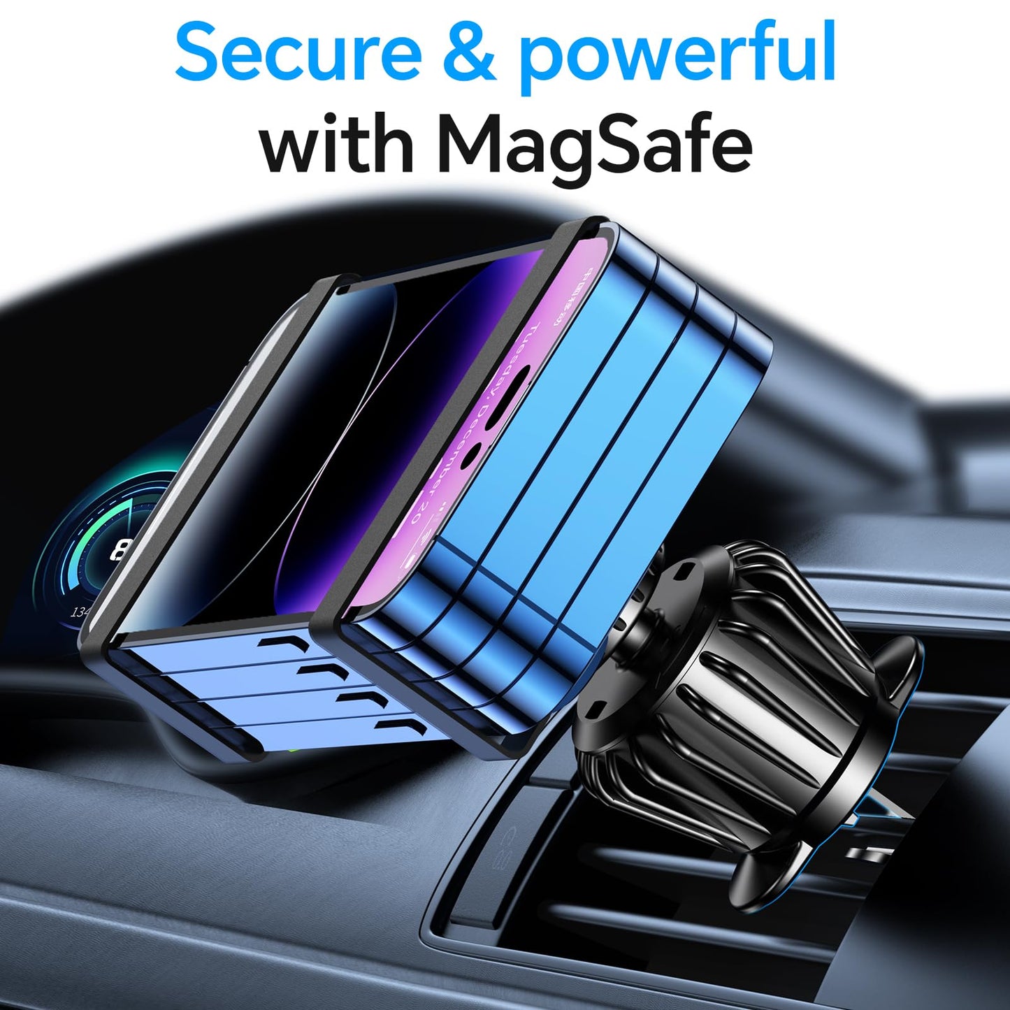 for Magsafe Car Mount【20 Strong Magnets】Magnetic Phone Holder for Car Phone Holder Mount Dash【360°】Cell Phone Holders for Your Car Accessories for Women Men iPhone 16 Pro Max 15 14 13 12 Plus