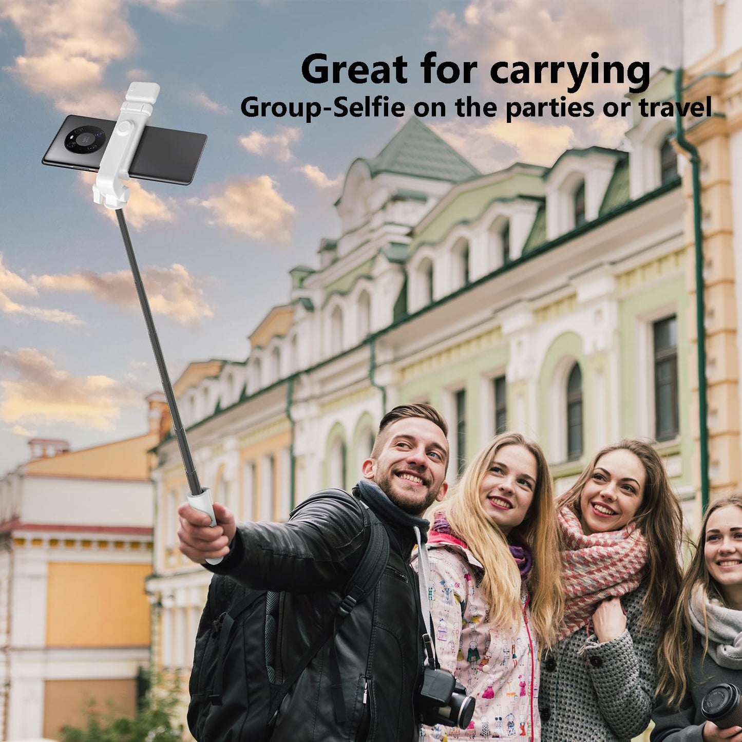 Trípode para selfies, trípode retráctil de 40 pulgadas para iPhone con control remoto inalámbrico y luz, trípode portátil para teléfono para fotografías, transmisión en vivo, grabación de video, compatible con todos los teléfonos celulares