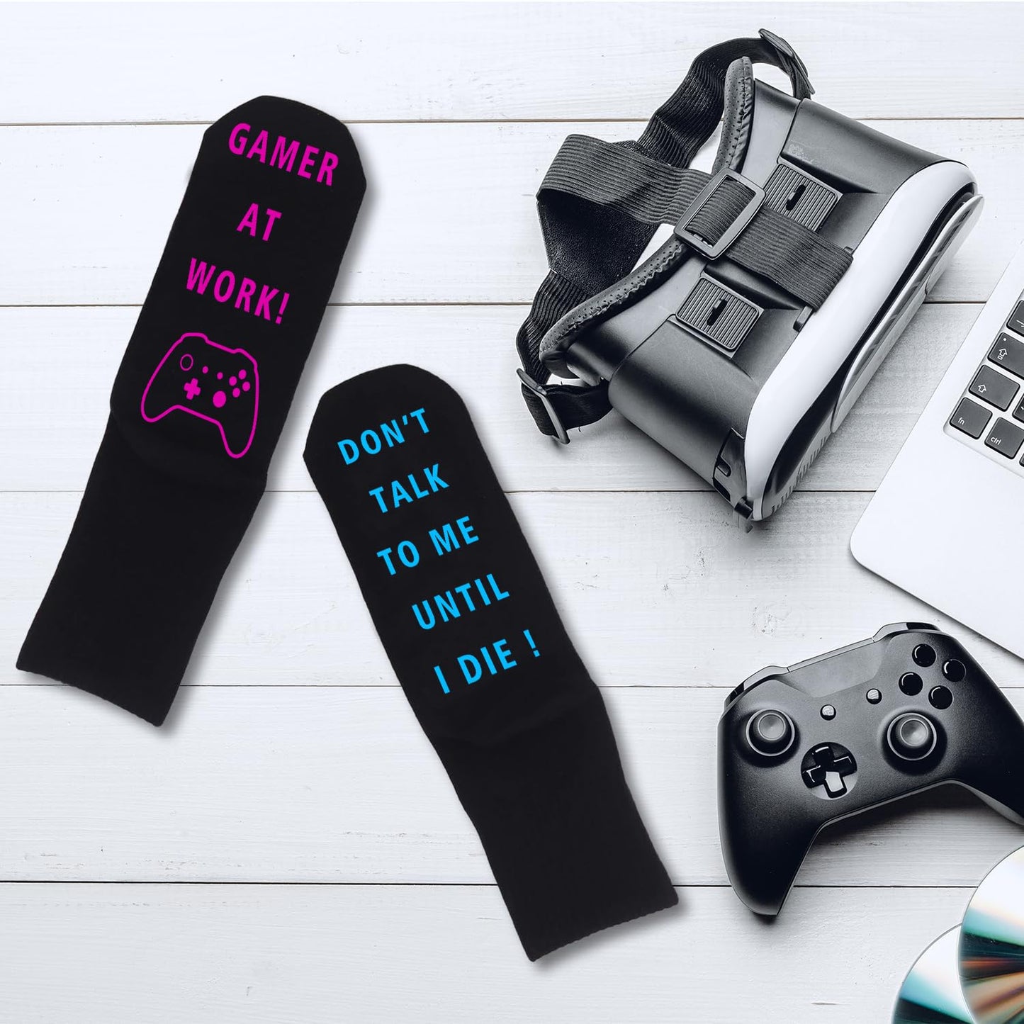 Undergo Gamer Gifts for Teenage Boys, Gaming Room Decoration - Gaming Gifts for Men, Him, Gamers, Son,Husband, Boyfriend, Game Lover, Game Socks Gifts and Game Wall Room Decoration Set, Work(3kuan)