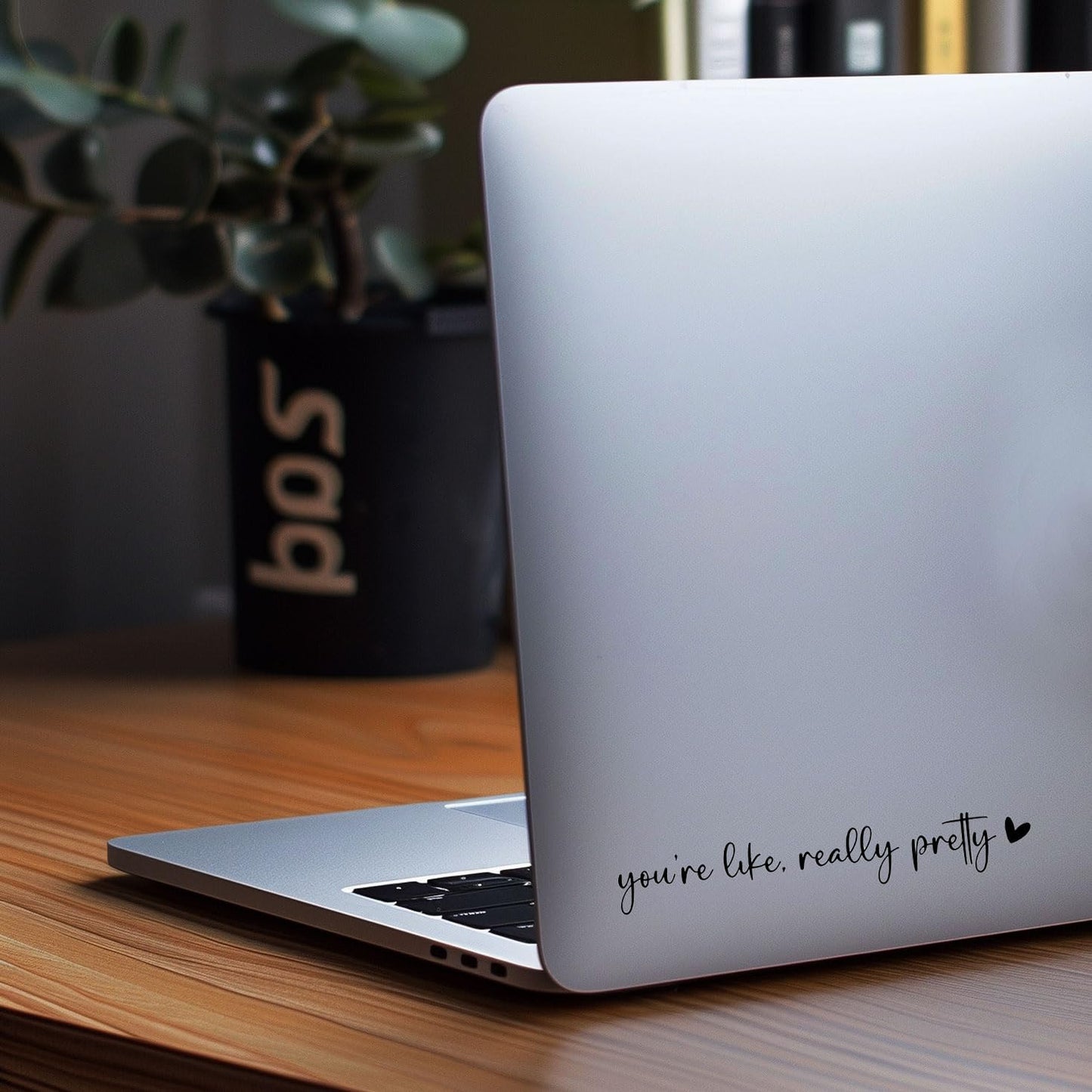 2 x You Are Like Really Pretty Rearview Mirror Decal Water Bottle Stickers Affirmation Reminder Sticker Laptop Bumper Sticker Tumbler Vinyl Sticker Car Mirror Decal Funny Car De (You're Pretty, Black)