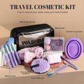 BS-MALL Makeup Brushes Set Facail Cleaning Set 25 Pcs Makeup Brush Set Foudation Concealer Blush Eyeshadow Brush Makeup Sponge Set With Wash Bag